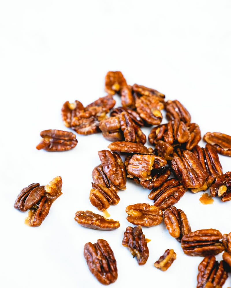 Pecans with maple glaze
