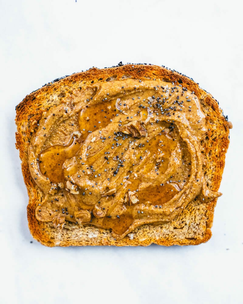 Toast with almond butter