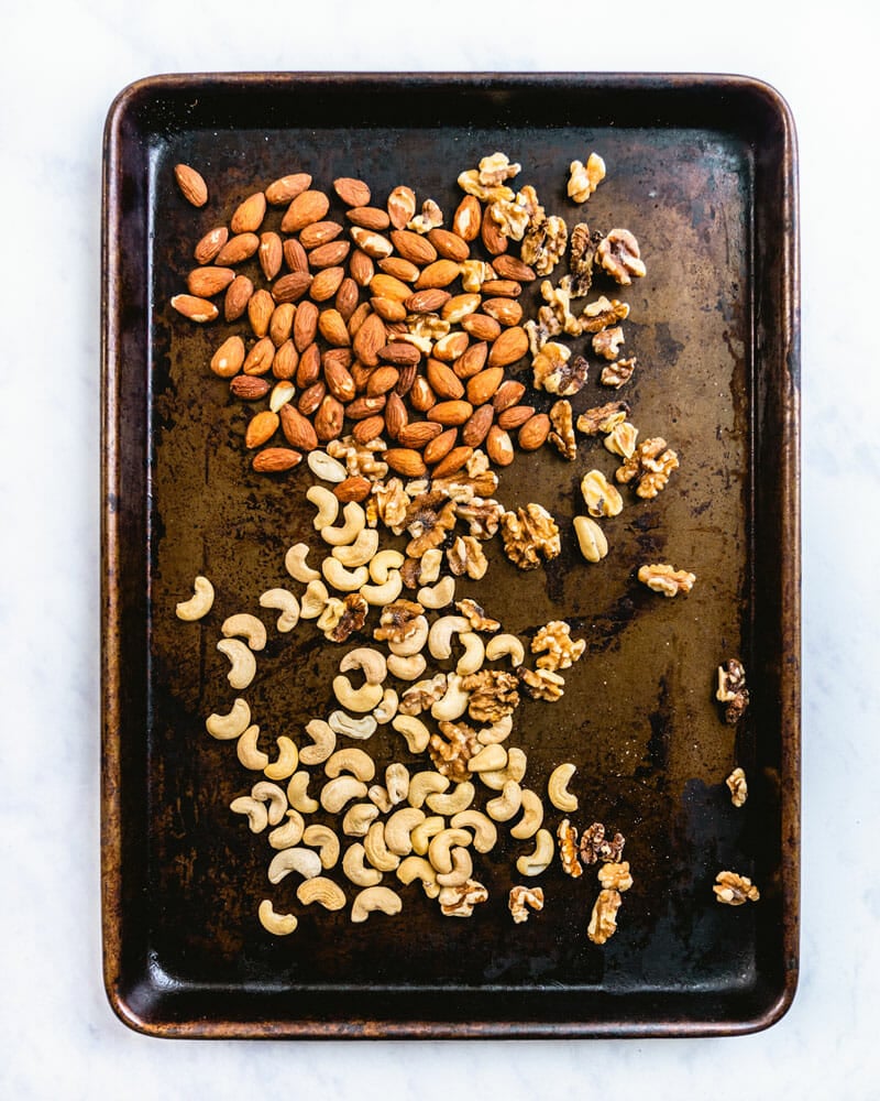 Pecans, almonds and cashews