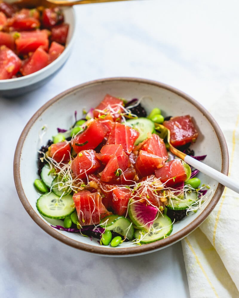 Ahi tuna poke bowl