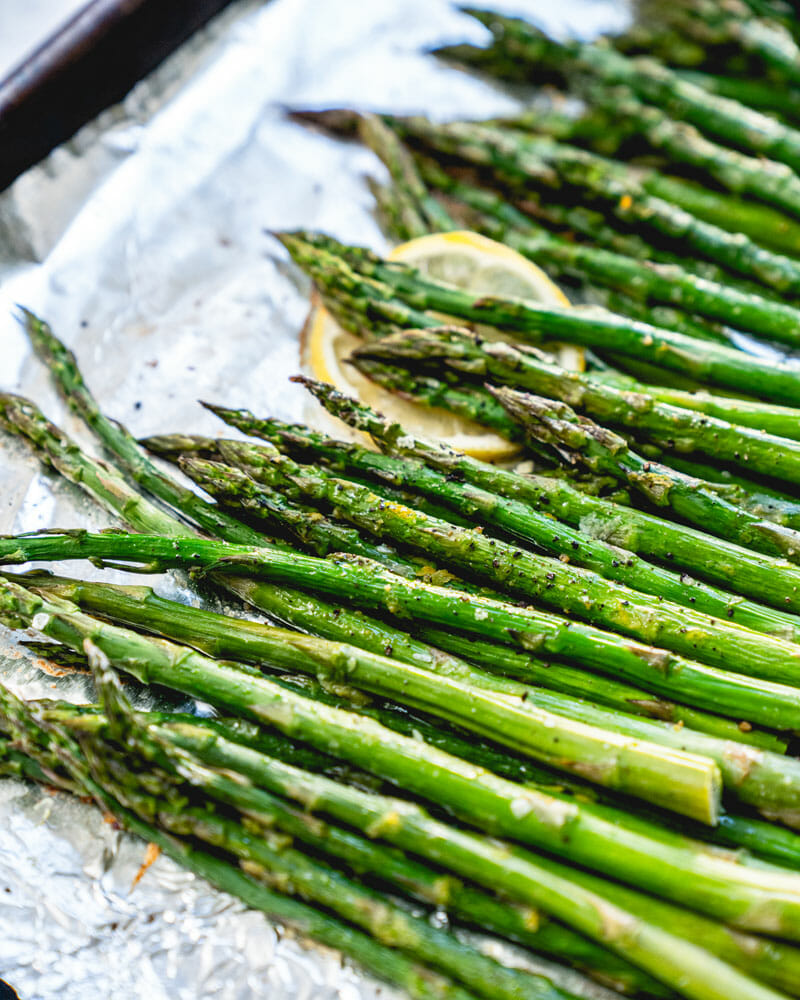 Asparagus on pan