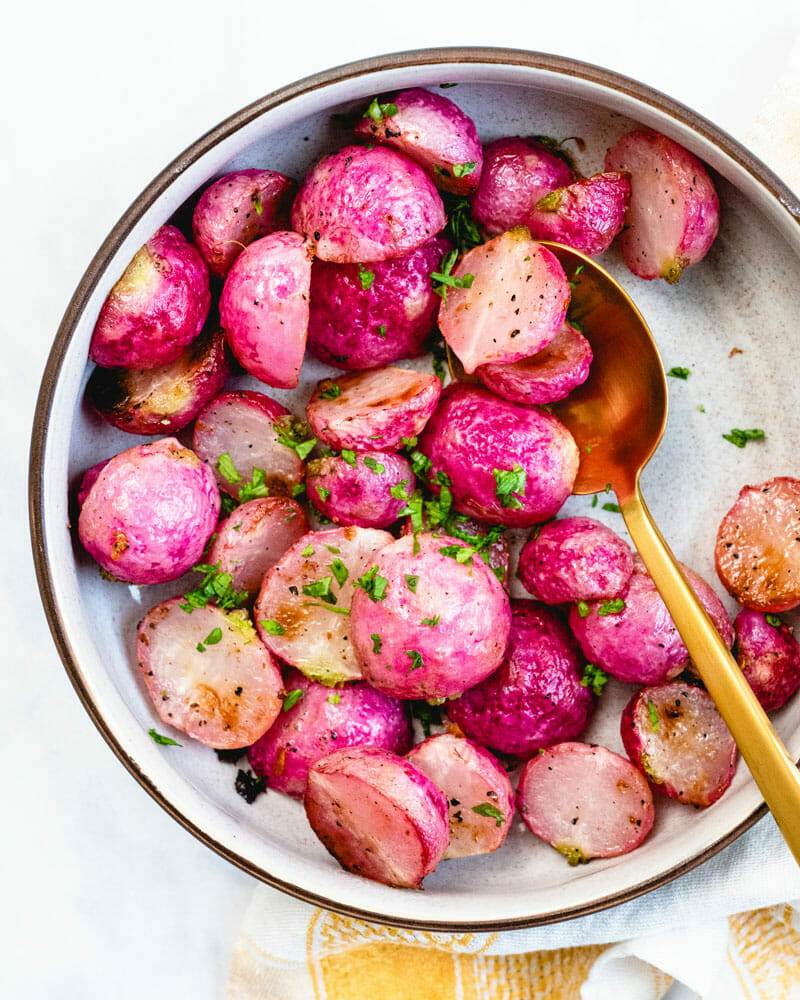 Roasted radishes