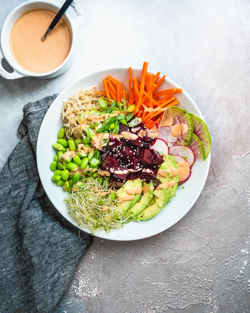 Vegan poke bowl