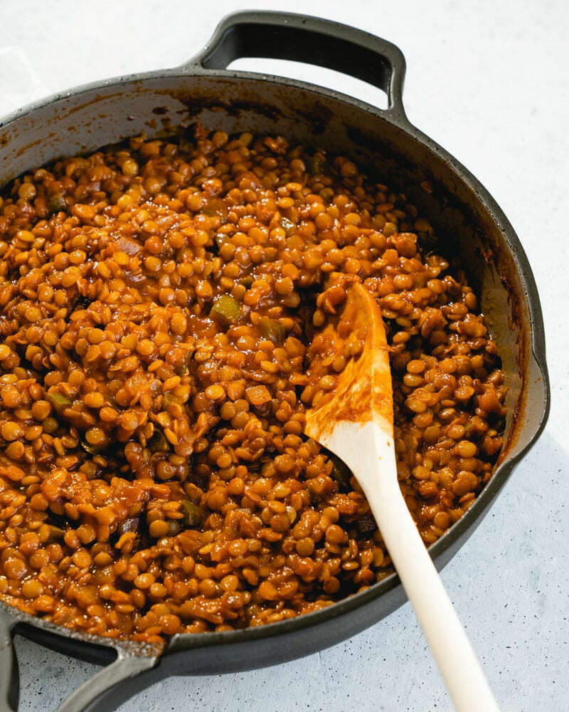 Sloppy Joe lentil filling