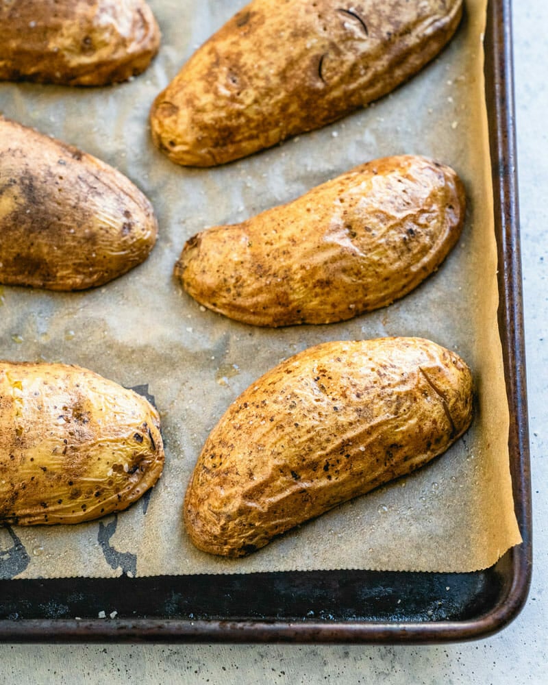 Quick baked potatoes