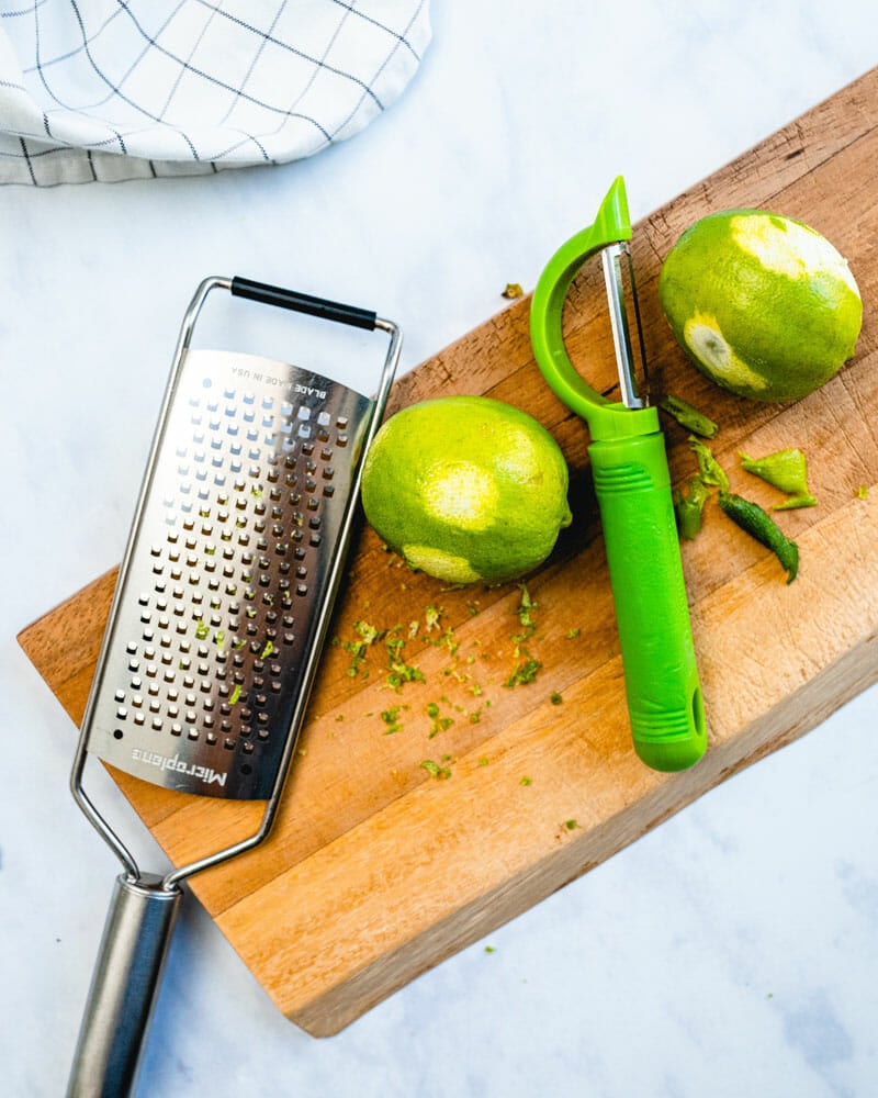 How to zest a lime: microplane & peeler