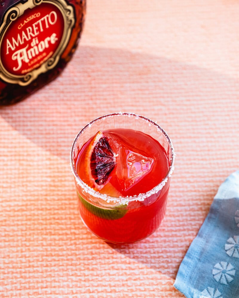 Amaretto with Italian margarita.