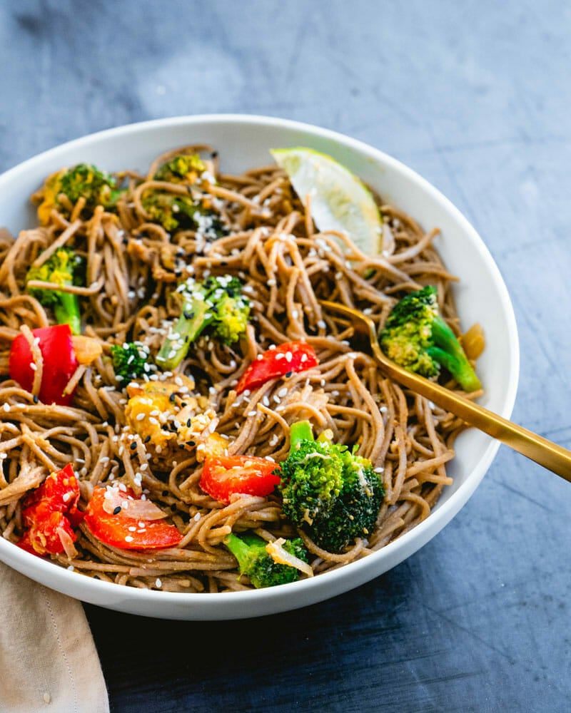 Soba noodle bowl