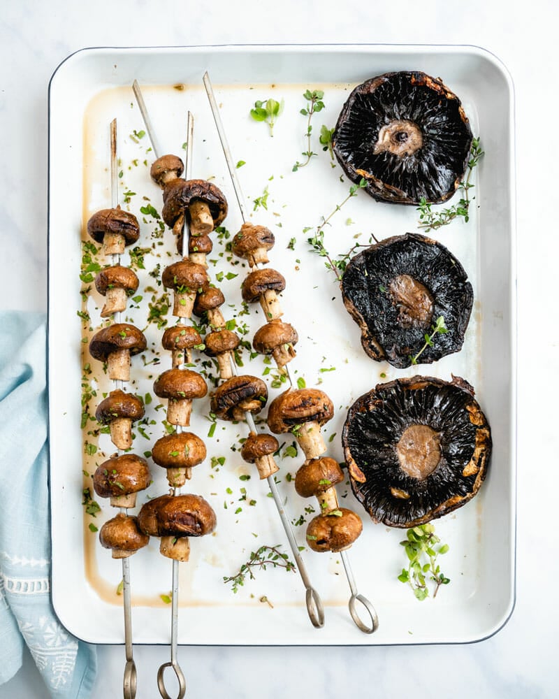 Grilled mushrooms