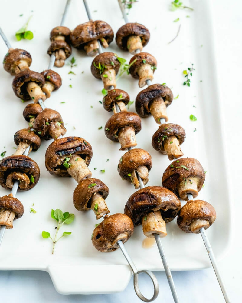 Grilled mushrooms