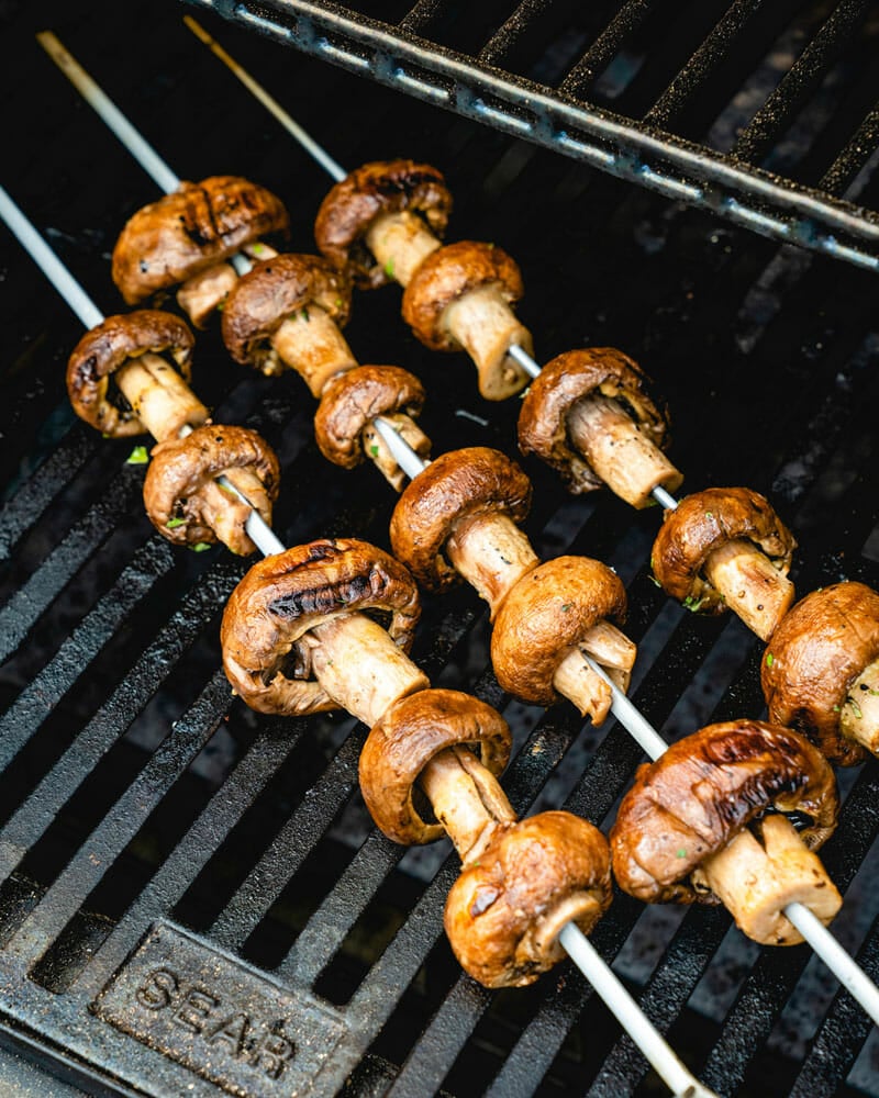 Grilled mushrooms