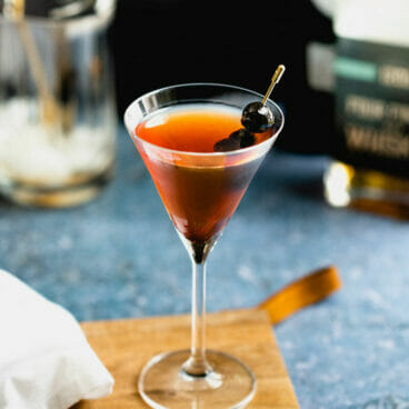 Manhattan cocktail with Luxardo cherry