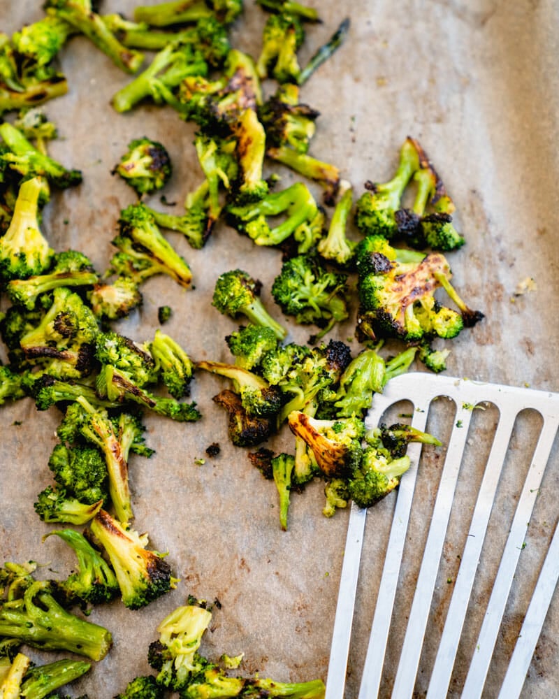 Roasted frozen broccoli