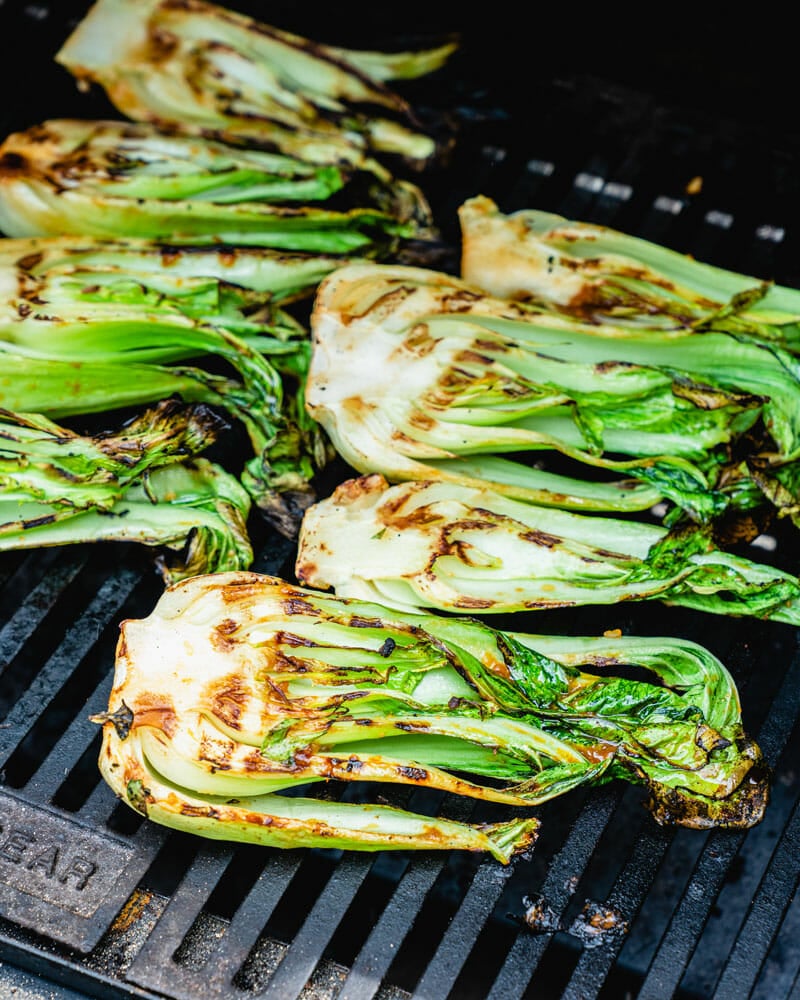 Grilled bok choy