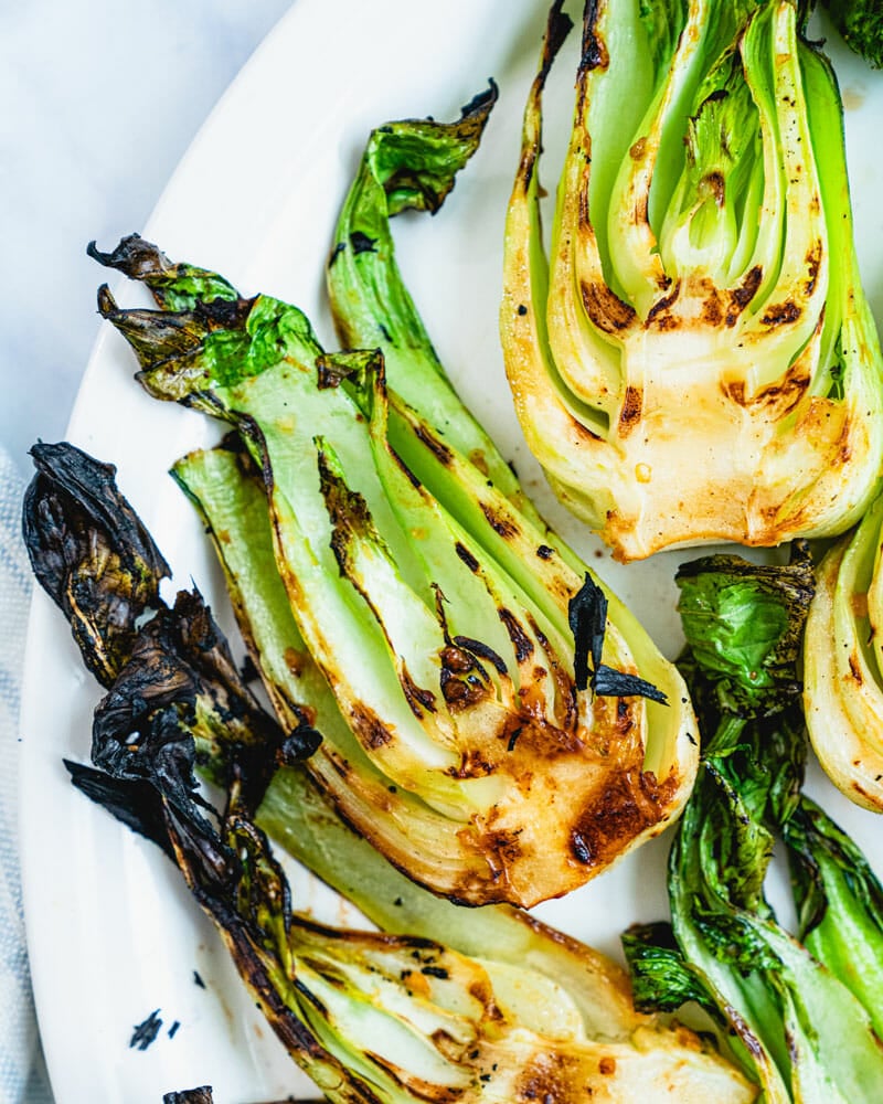 Grilled bok choy