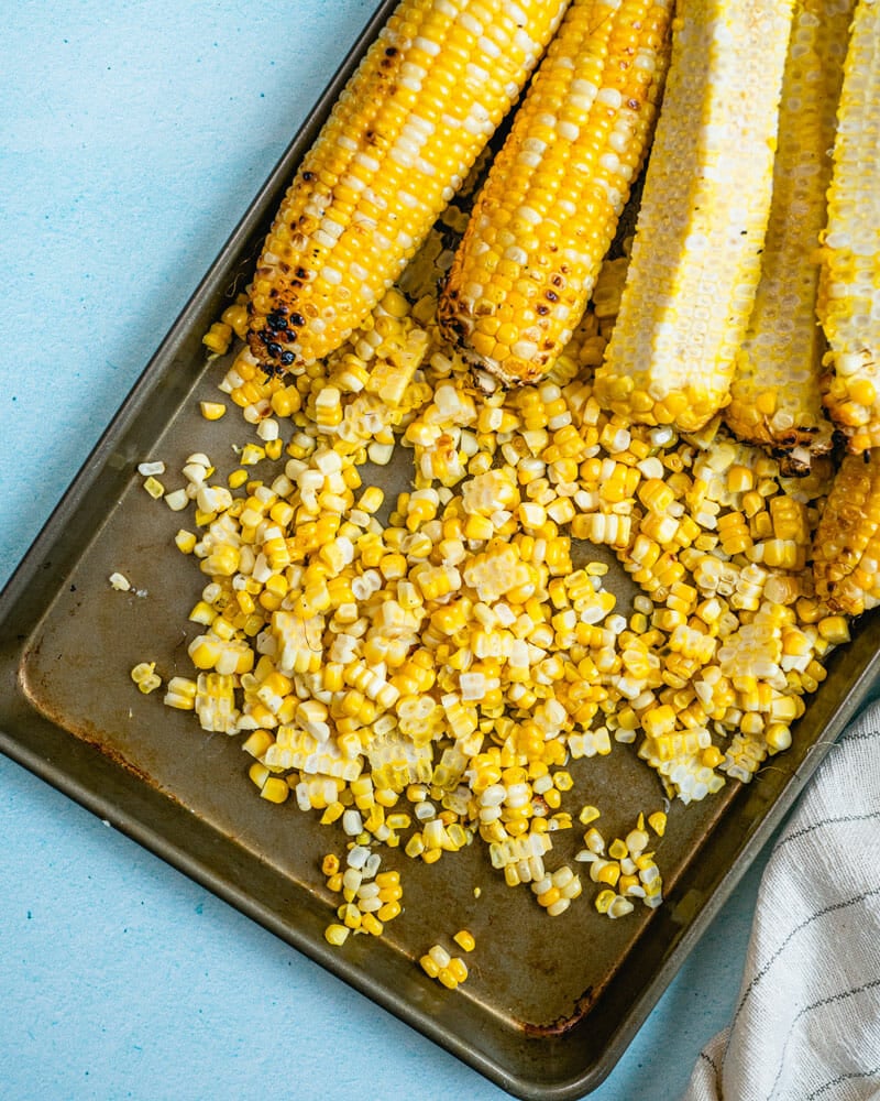 Grilled corn salad