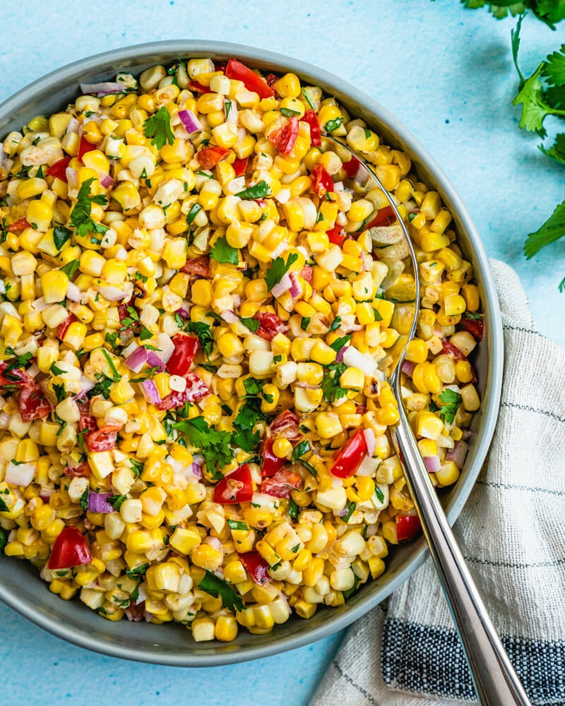 Grilled corn salad