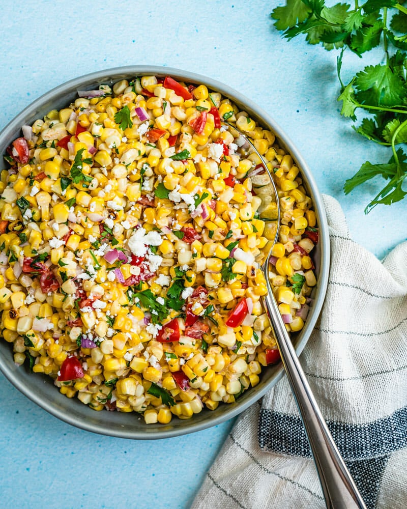 Grilled corn salad