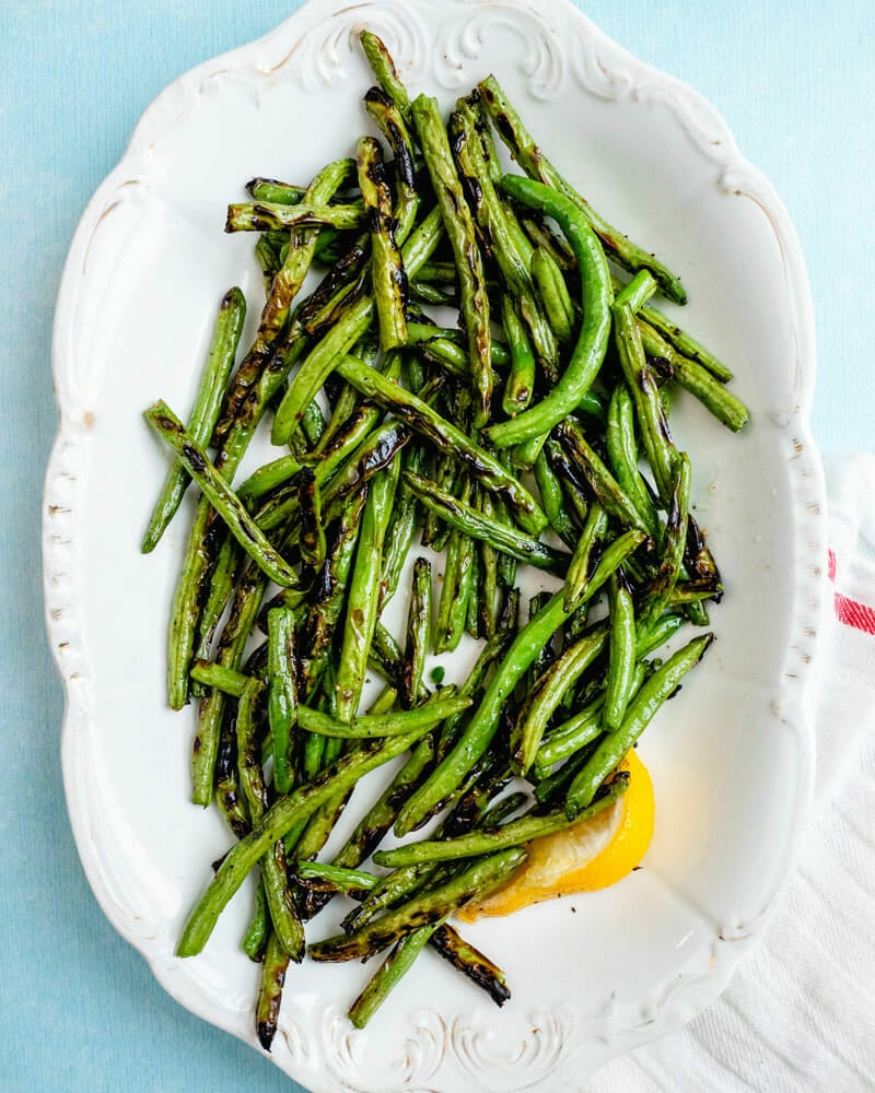 Grilled green beans