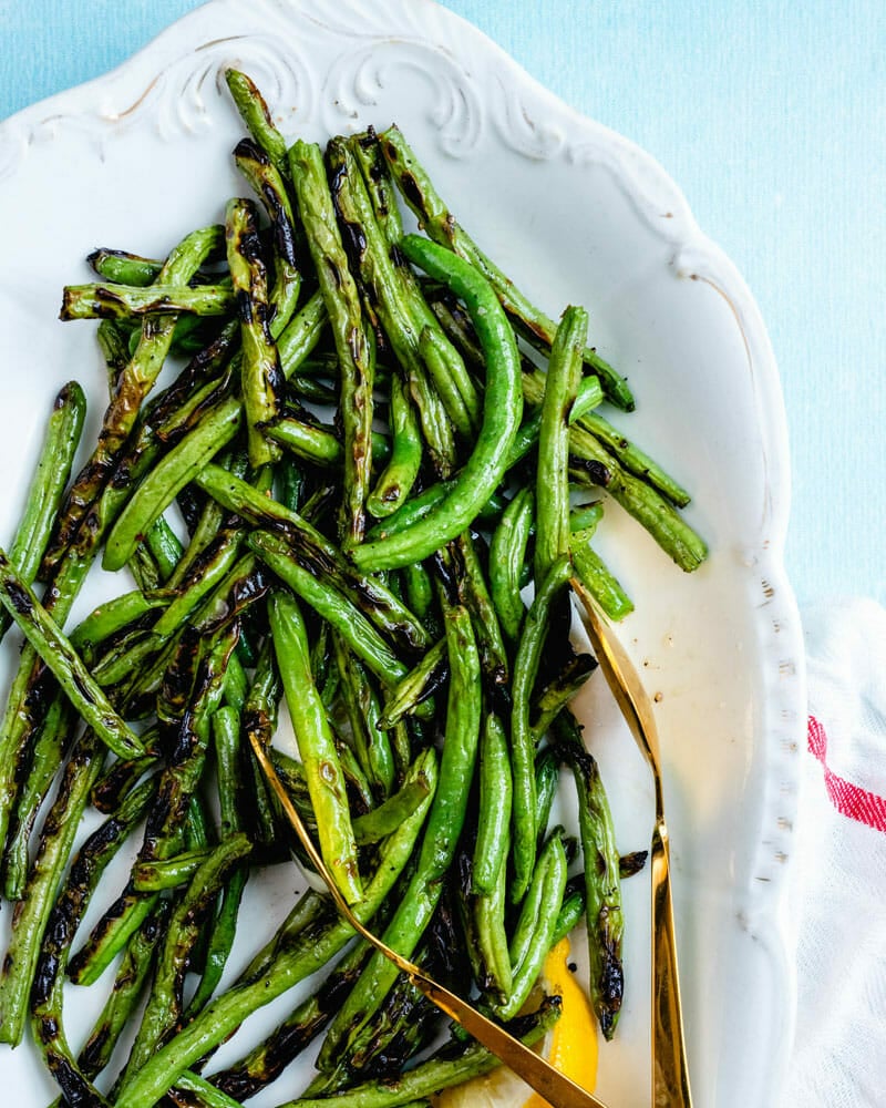 Grilled green beans