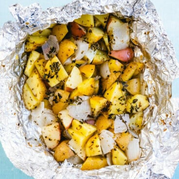 Grilled potatoes in foil