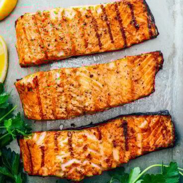 Grilling Marinated Salmon