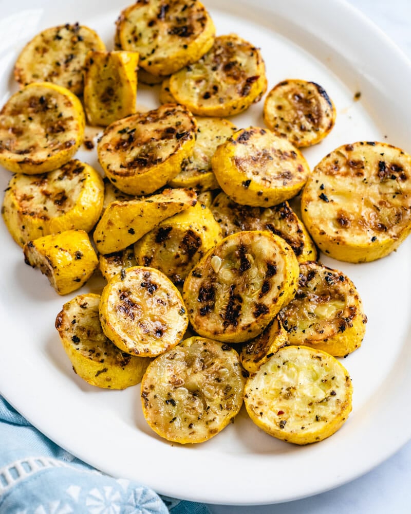 Grilled summer squash