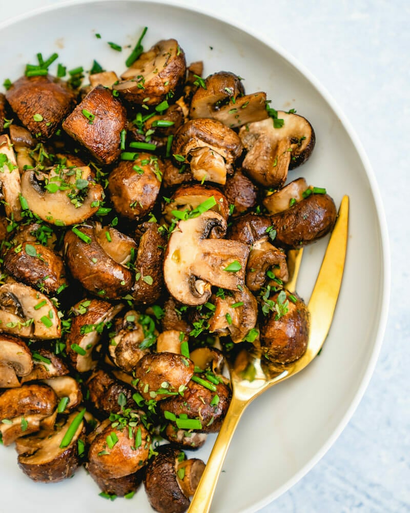 Roasted mushrooms
