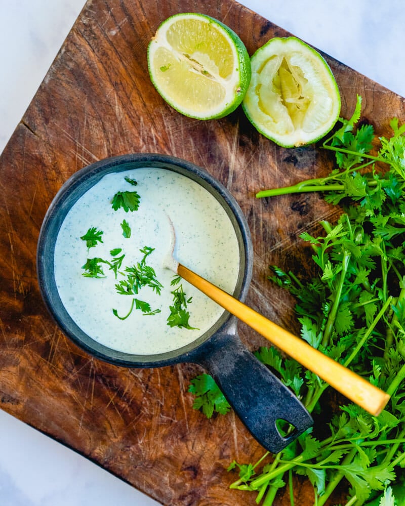 Cilantro lime crema