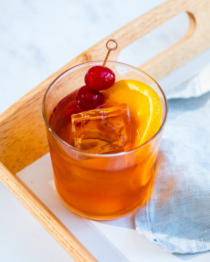 Wisconsin Old Fashioned: sweet, sour, press