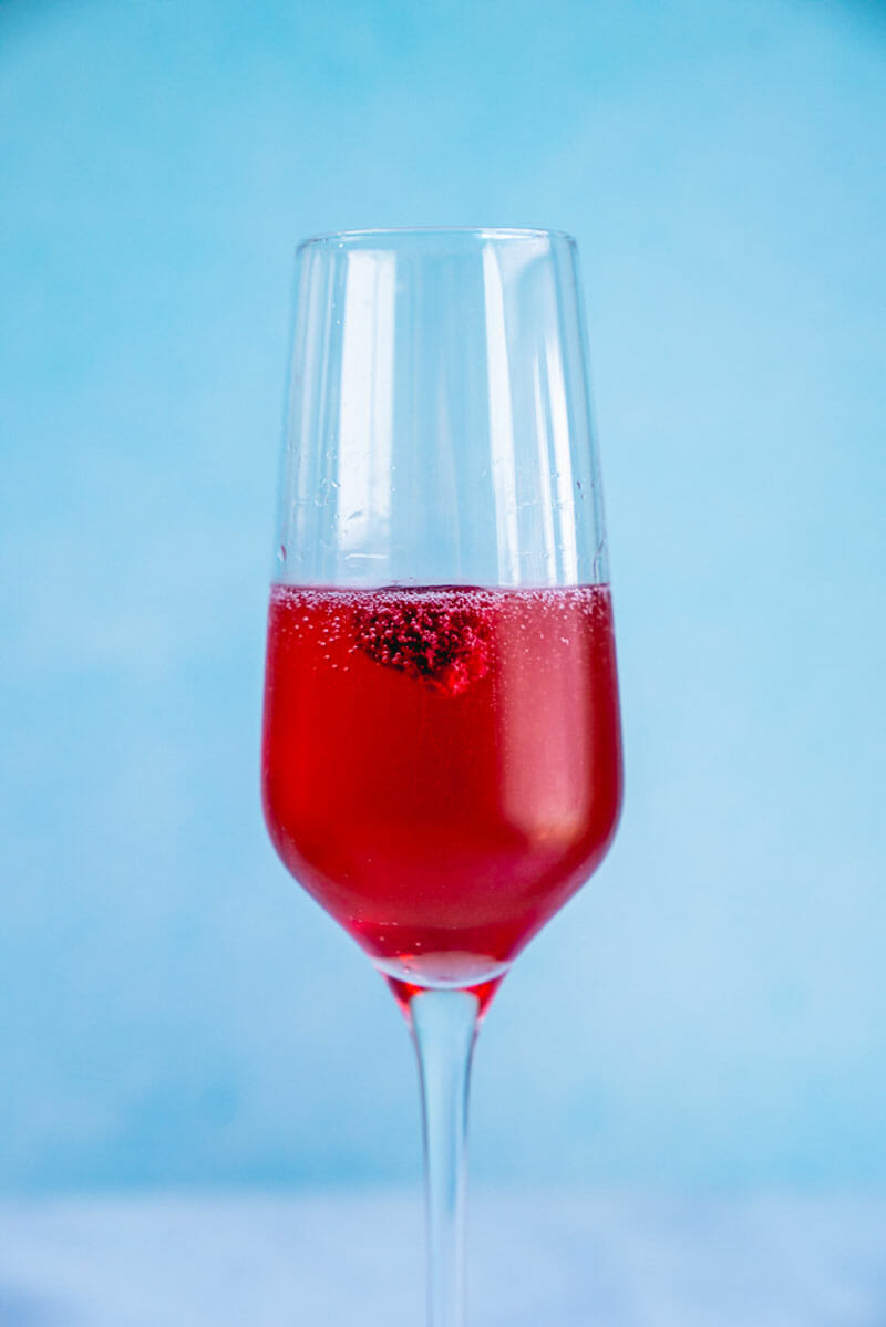 Chambord and champagne