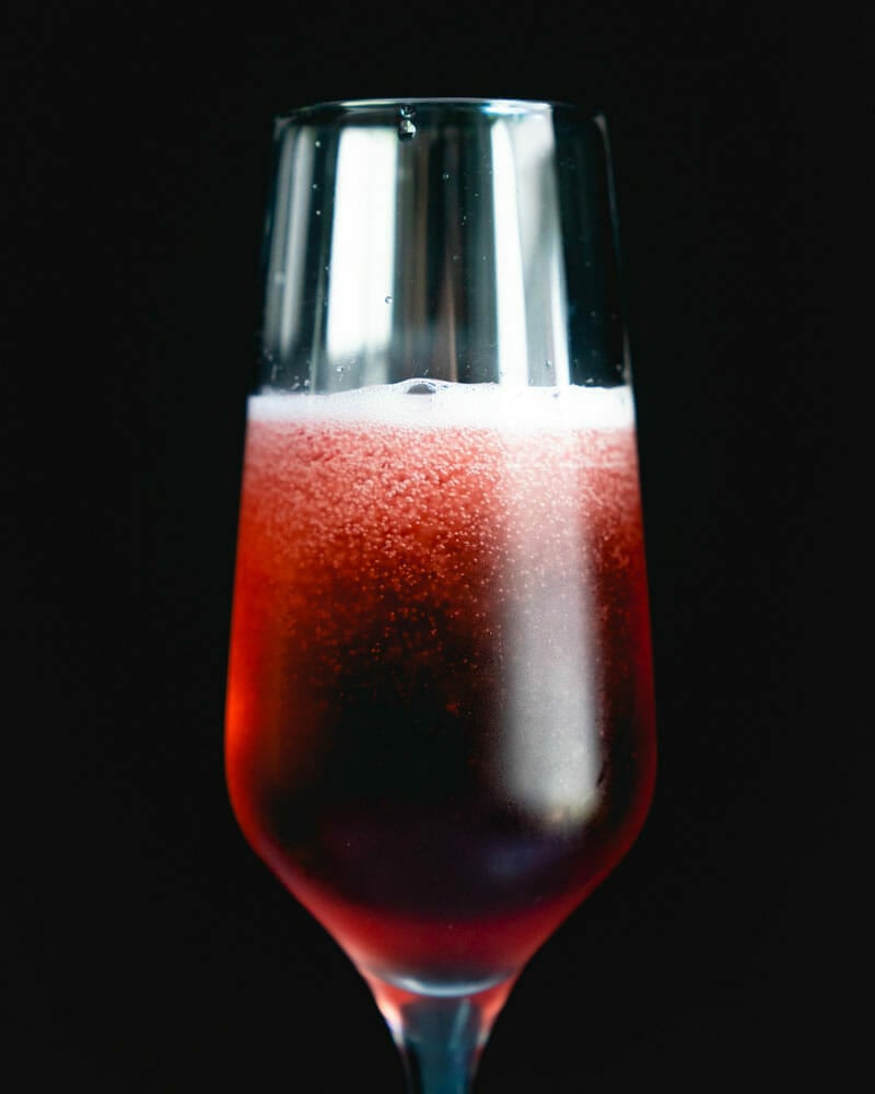 Chambord and champage