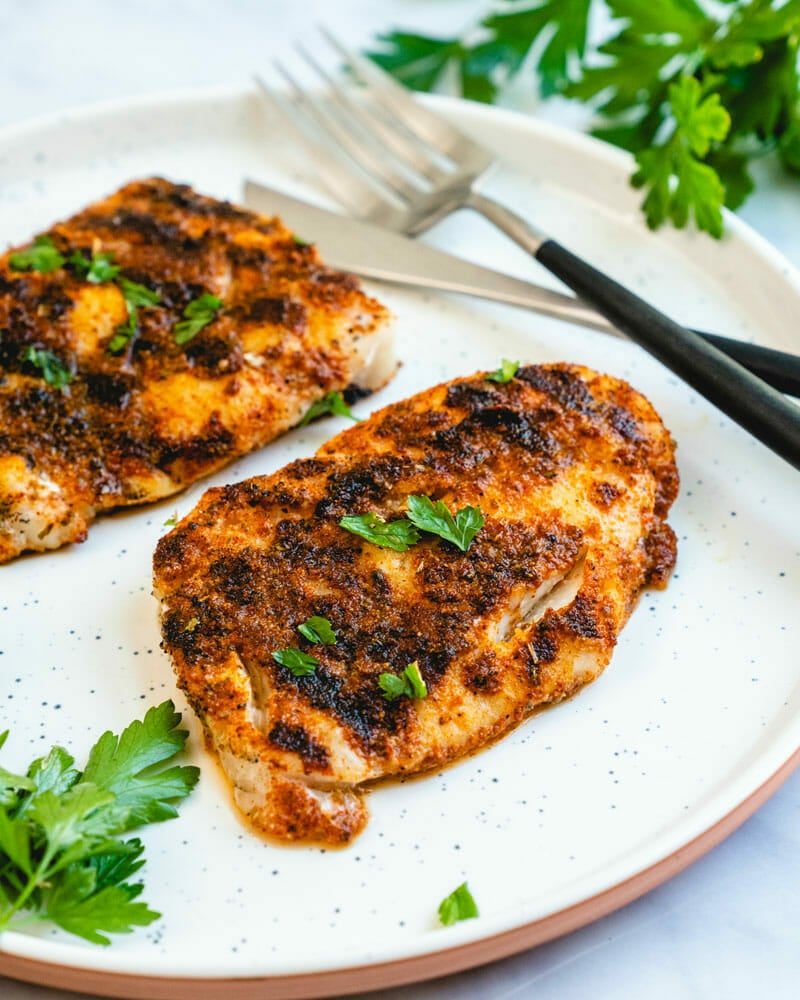 Grilled cod
