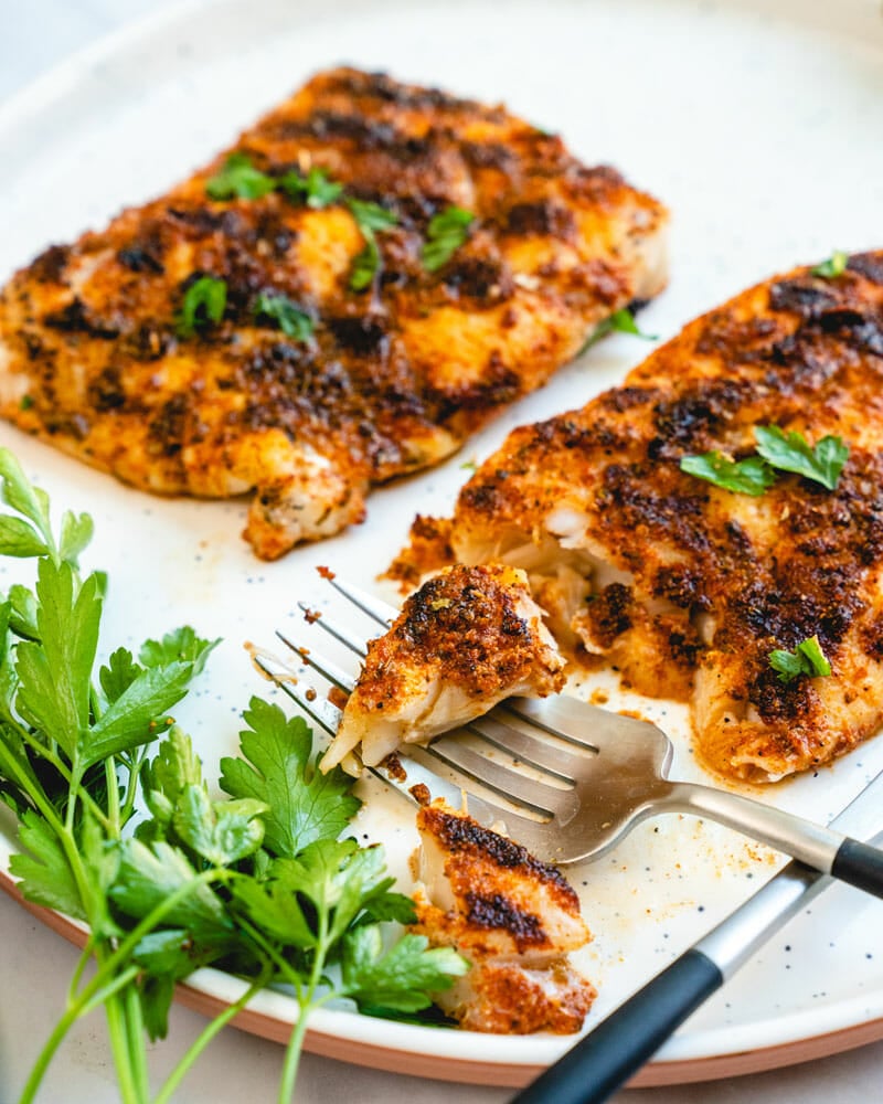 Grilled cod