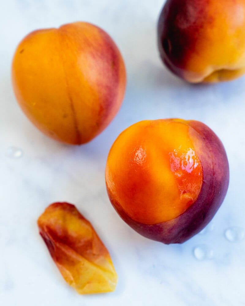How to peel peaches