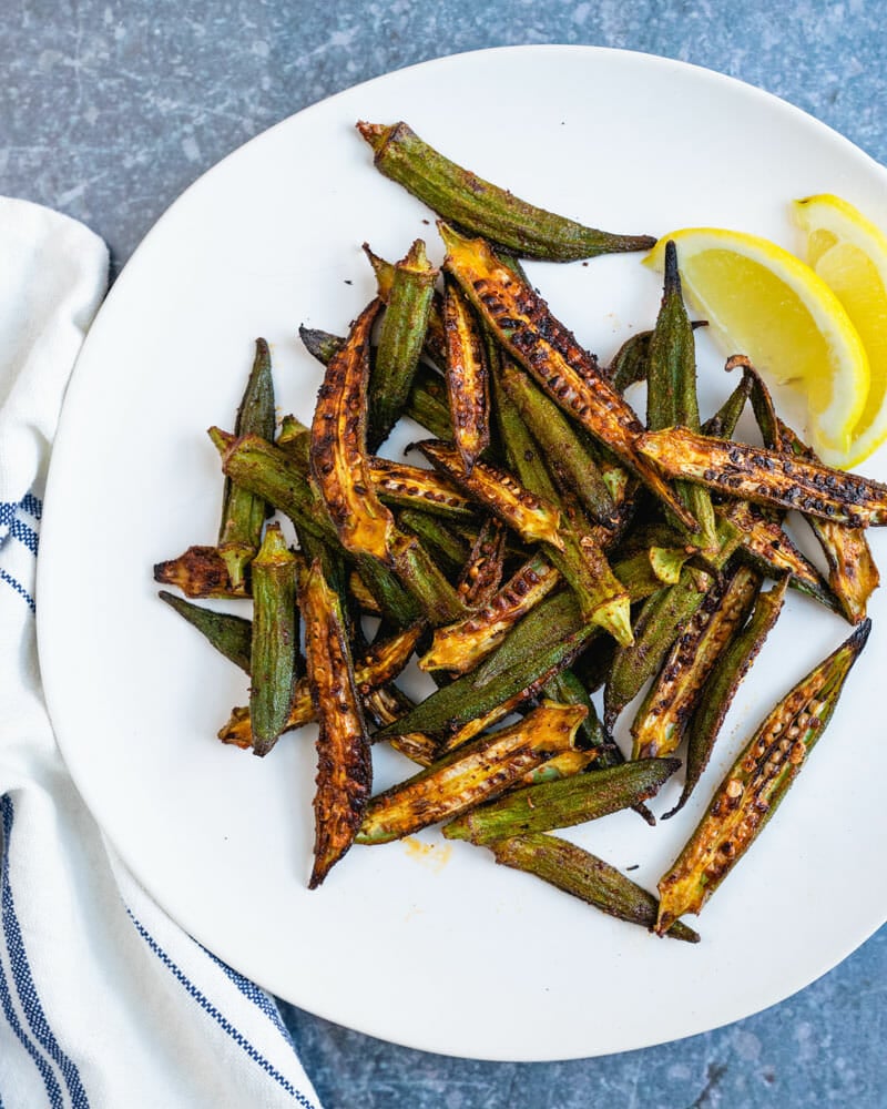 Roasted okra