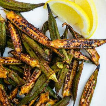 Roasted okra
