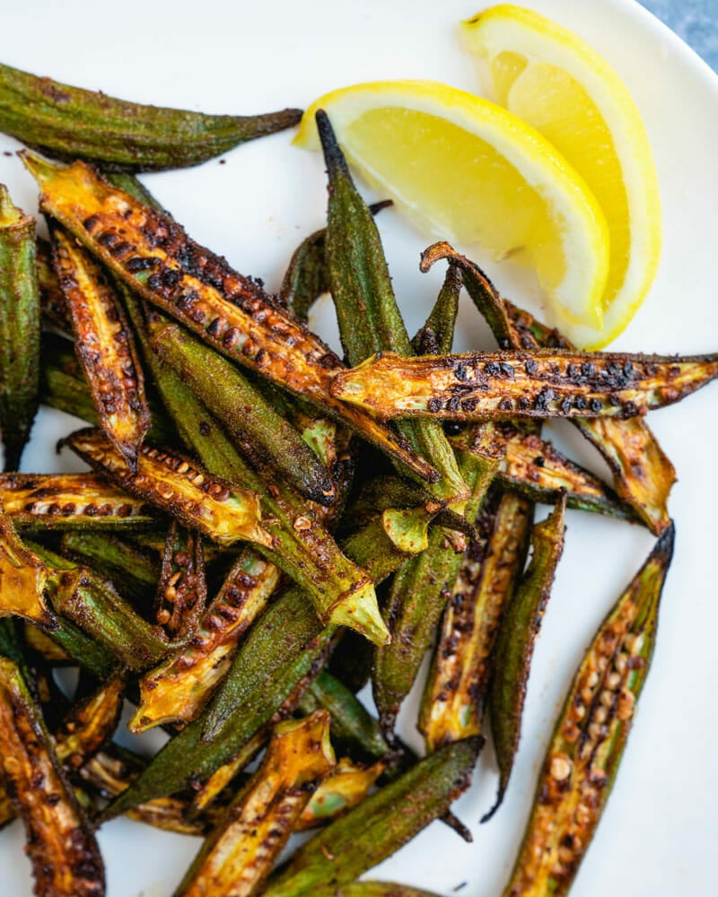 Roasted okra