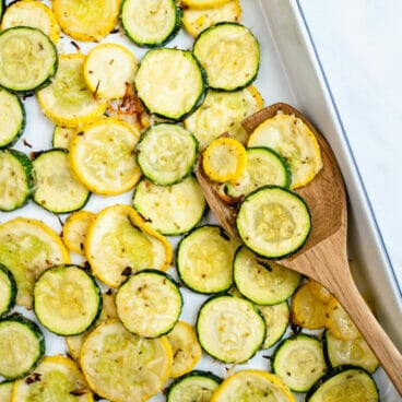 Roasted zucchini and squash