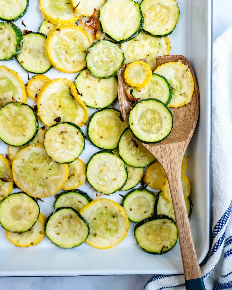 Roasted zucchini and squash