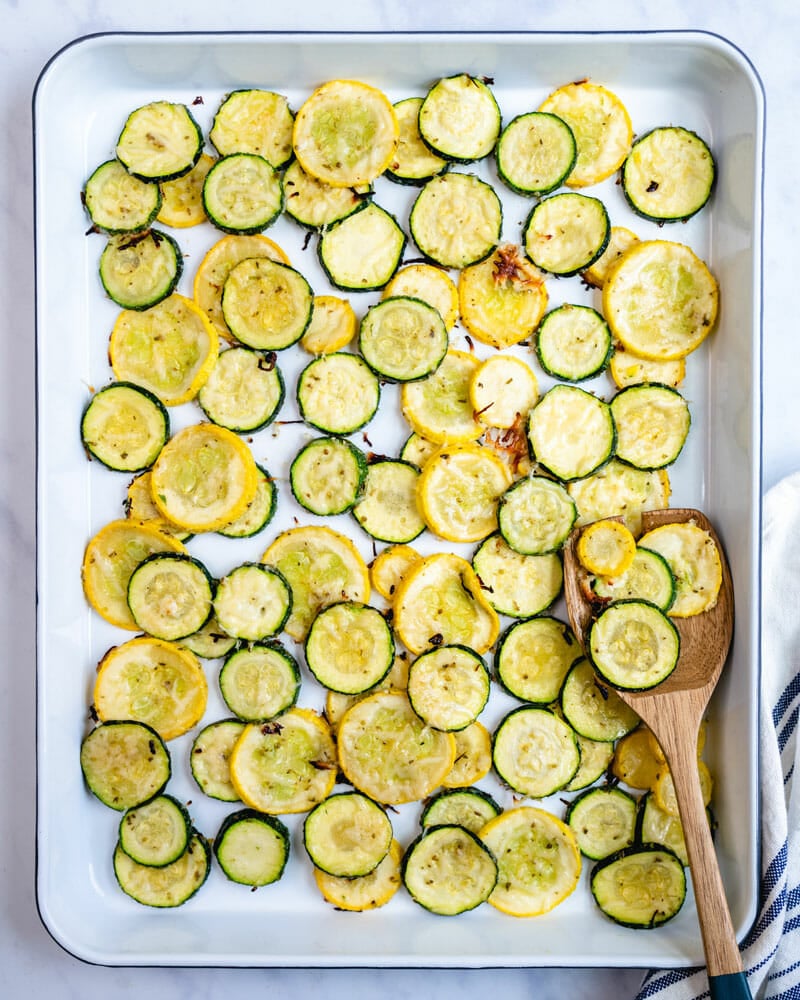 Roasted zucchini and squash