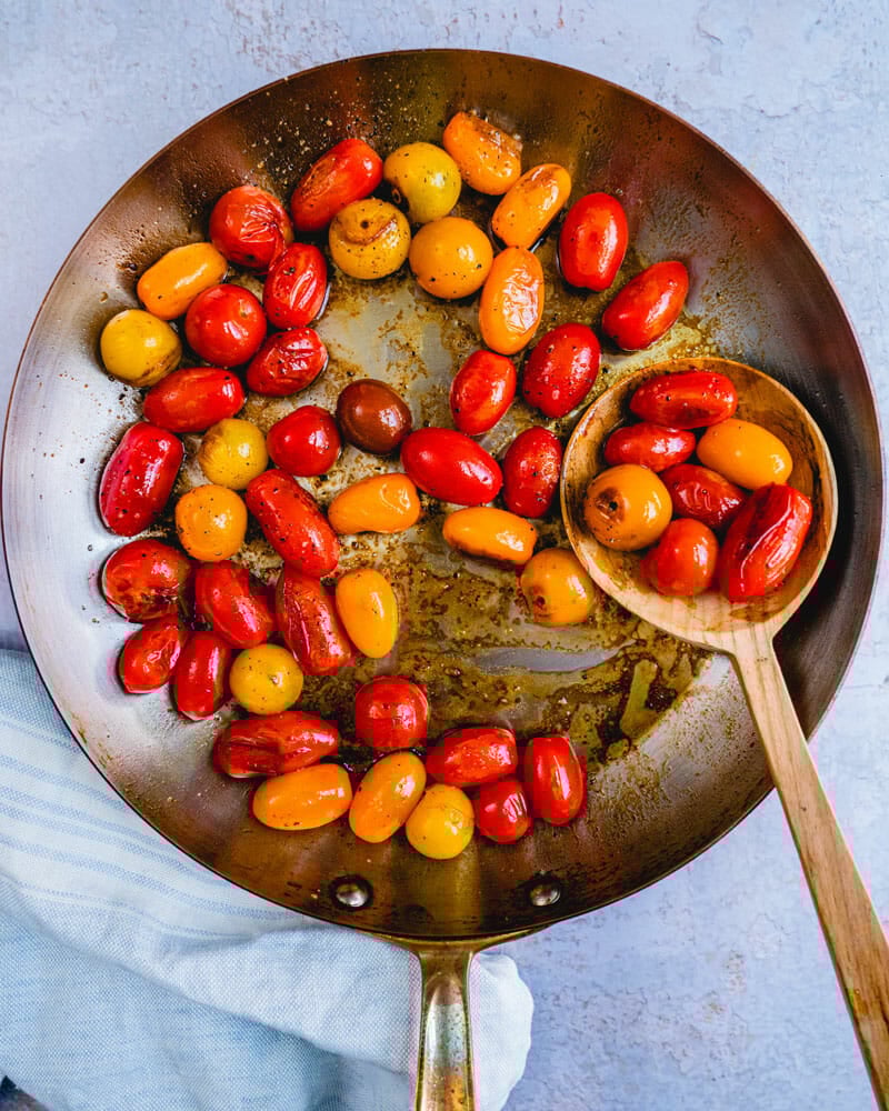 Blistered cherry tomatoes