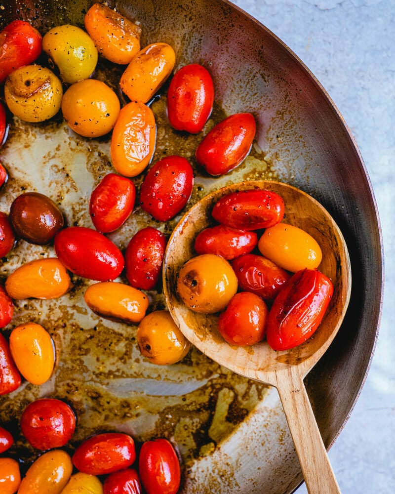 Blistered tomatoes