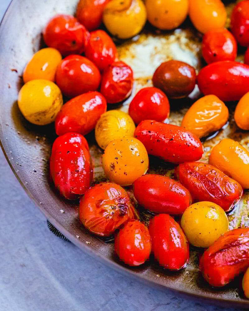Blistered tomatoes