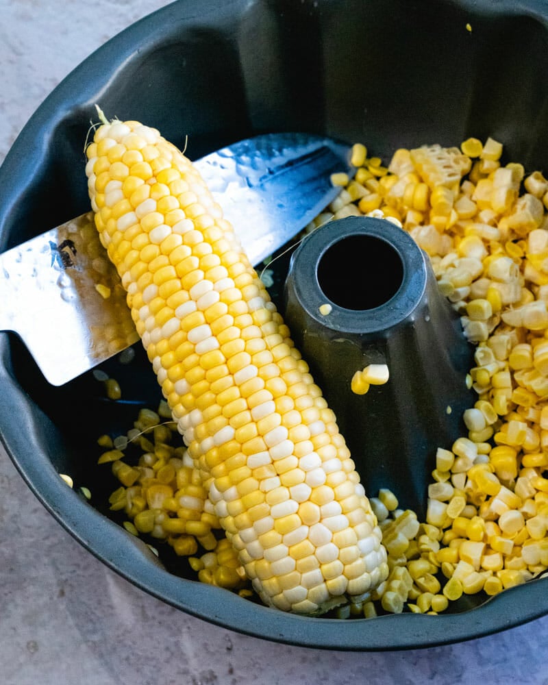 How to cut corn off of cob