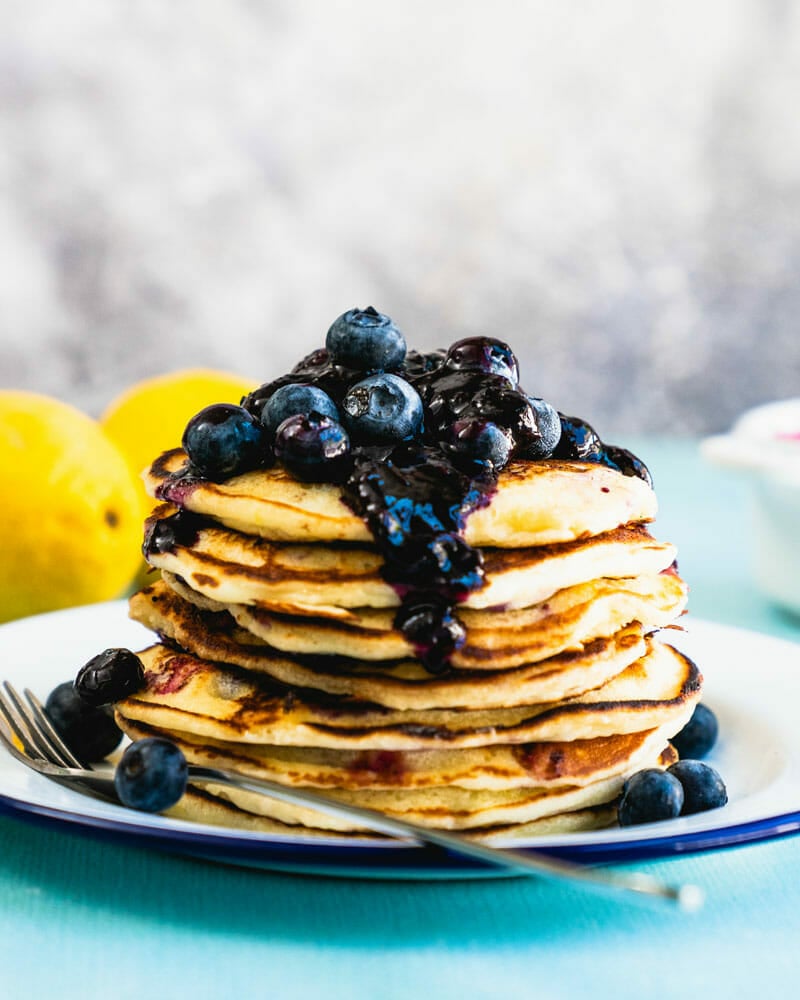 Lemon blueberry pancakes