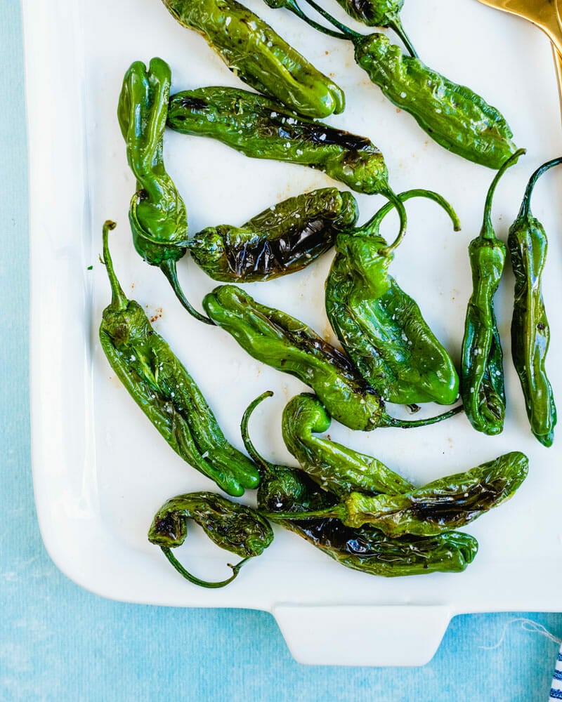 Roasted shishito peppers