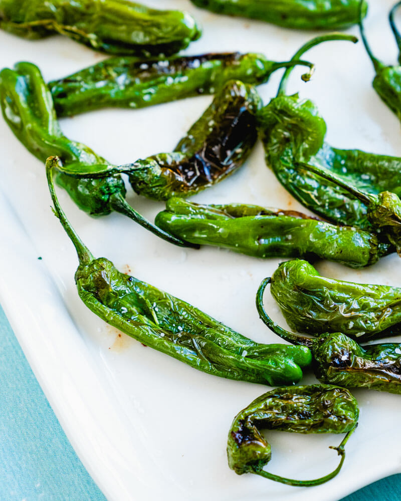 Roasted shishito peppers