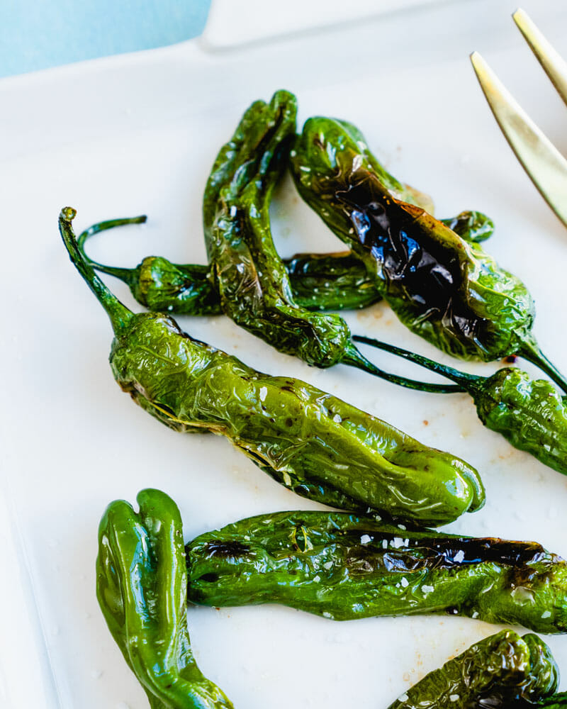 Roasted shishito peppers