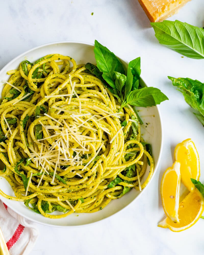 Spaghetti pesto